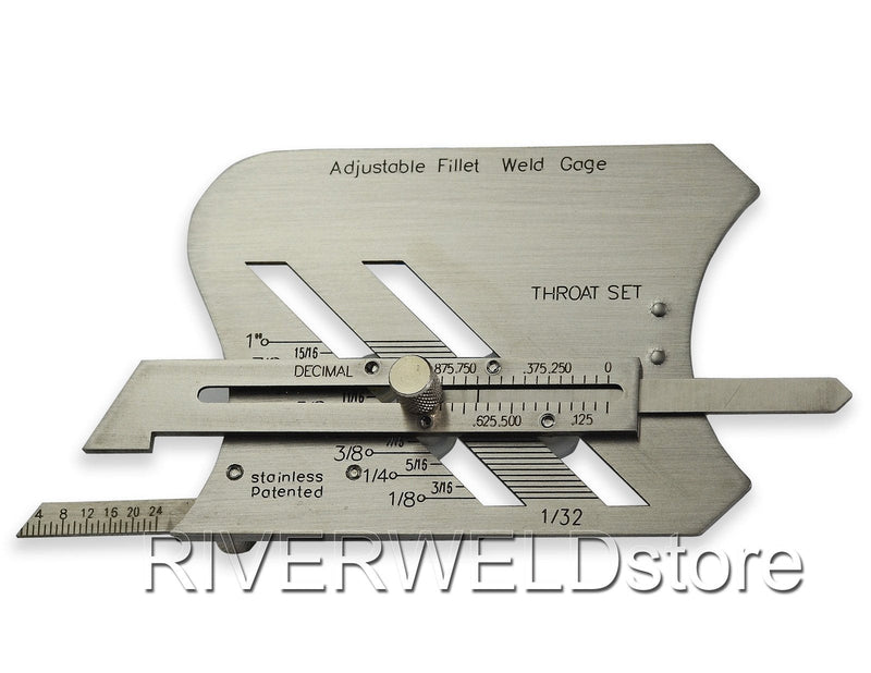 [Australia - AusPower] - RIVERWELD Adjustable Fillet Weld Gauge and Unequal Leg Measurement Weld Throat Thickness Inspection 