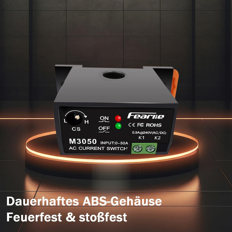 Miniature Current Switch AC Current Meter Switch 0-30A Normally Open Current Sensor Control Switch (M3050) M3050