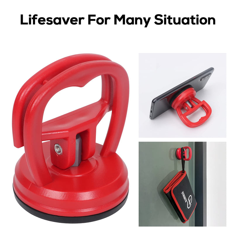 [Australia - AusPower] - STREBITO Suction Cups Heavy-Duty 2 Pieces Screen Suction Cups Tool for iMac, iPhone, MacBook, iPad, TV, Phone, Laptop, Computer, Tablet, LCD Screen Remover, Small Dent Puller Red 
