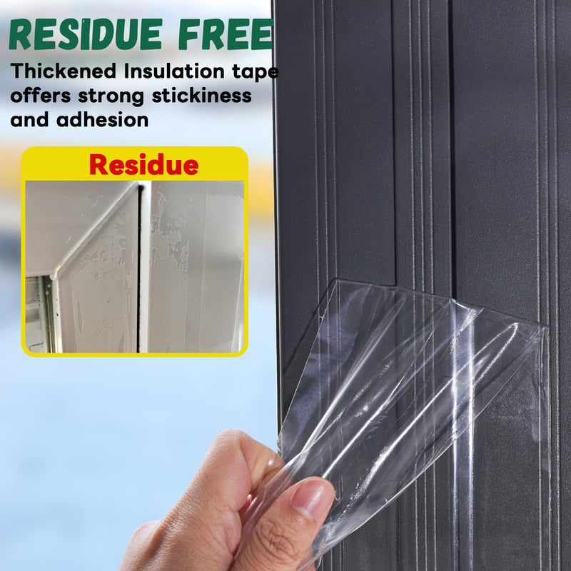 Window Sealing Tape, Window AC Insulation Sealing Around Frame Draft, 3 inch X 33 FT, Blocker for Cold Heat Air, Waterproof Tape for Repair, Heavy Duty No Residue (Clear) Clear