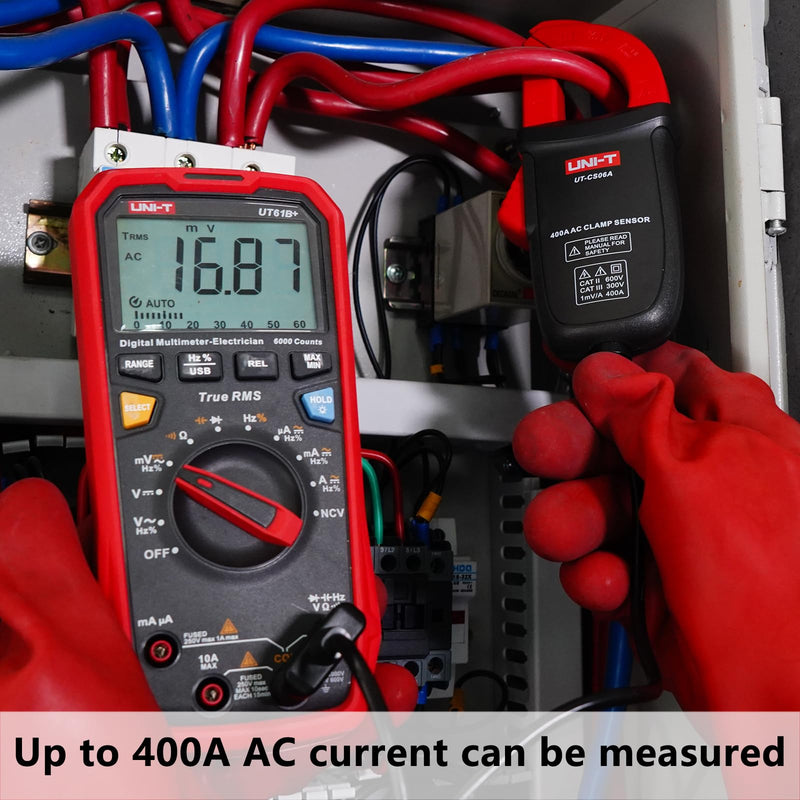[Australia - AusPower] - UT-CS06A 400A AC Current Clamp Sensor Suiltable for Multimeter UT196/UT139C/UT117C Option Current Clamp 