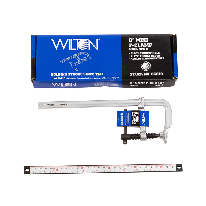 Wilton Mini F-Clamp, 8" Opening, 2-1/4" Throat, 400 Lbs. Clamping Force (Model MMS-8) (Pack of 2) 8 in. Pack Of 2