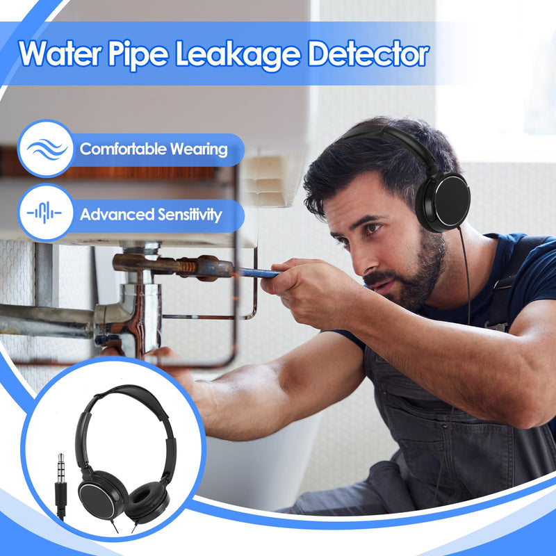 Water Leakage Detection for Home, Underground Water Leak Detector Sensor Alarm for Home, Pipe Leak Leakage Detector Sound Intensifier for Site Construction, Tube Construction, Car Maintenance (#2) #2