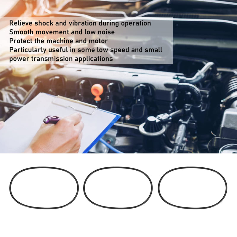 [Australia - AusPower] - 5 Pcs 5mm Diameter Round Rubber Motor Belt, Industrial Mechanical Equipment Transmission Belt Parts, Round Rubber Belt for Industrial Mechanical Equipment (5405-0005-0653) 5405-0005-0653 