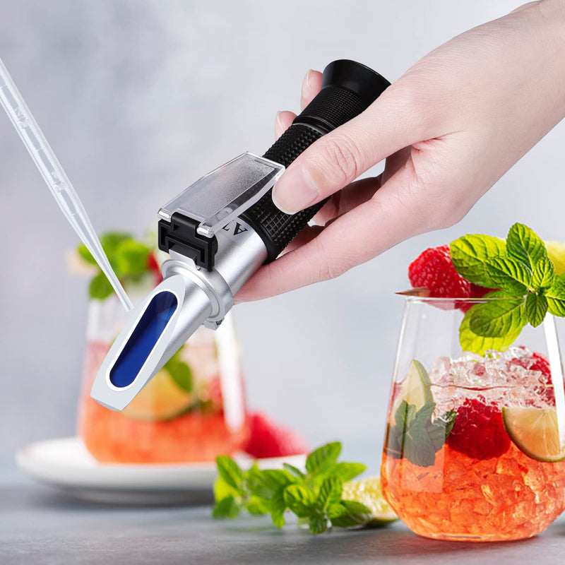 [Australia - AusPower] - Brix Meter Refractometer 0~32%, LEERCHUANG Handheld Brix Refractometer Sugar Content Test, High Accurate Brix Measurement with ATC for Fruit Beverages & Juice Brix: 0~32% 