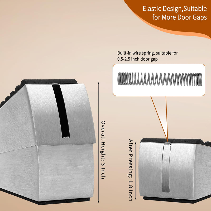 [Australia - AusPower] - Heavy Duty Door Stopper - Tall Door Stop Large Door Stoppers for Bottom of Door, 3 in High Door Stop Wedge Suits Any Heavy Door Gap 