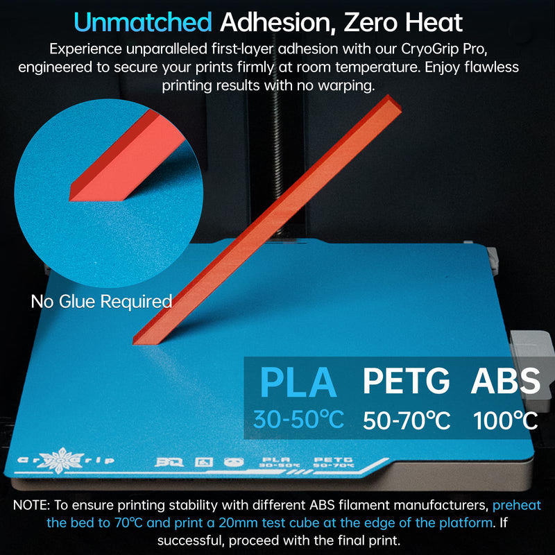 [Australia - AusPower] - BIQU Cryogrip Pro Frostbite Panda Build Plate 257x257MM for Bambu-Lab P1P, P1S, P2S, X1C, X2D, X1E, A1 3D Printers Frostbite(P1P/P1S/P2S/X1C/X2D/X1E/A1) 