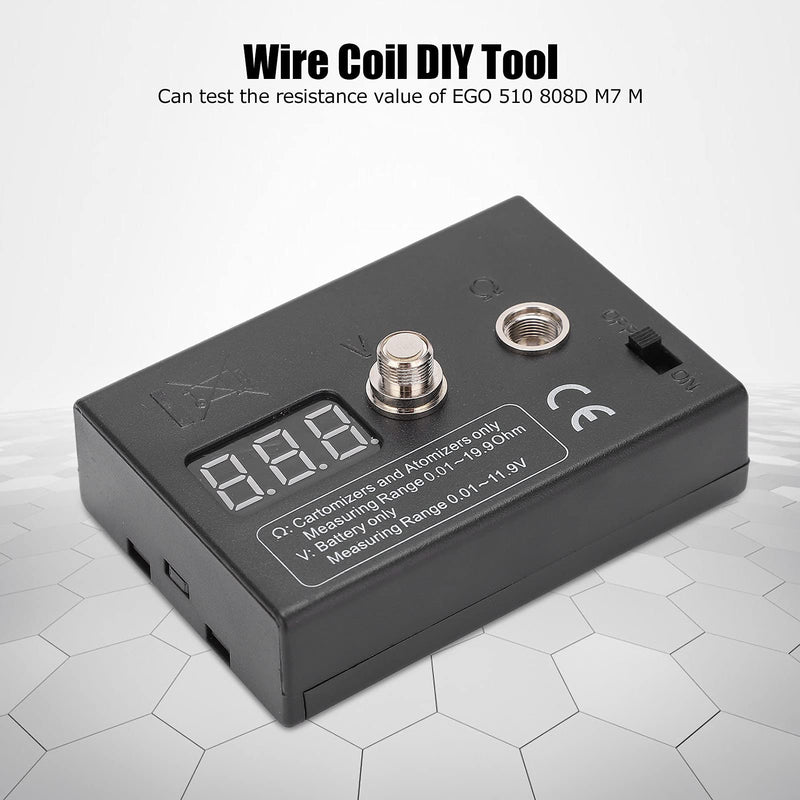 Resistance OHM Meter Coil Tester, Test Range 0.01-20?, Easy Operation, Atomizer Resistance Burning Test, Charging Function