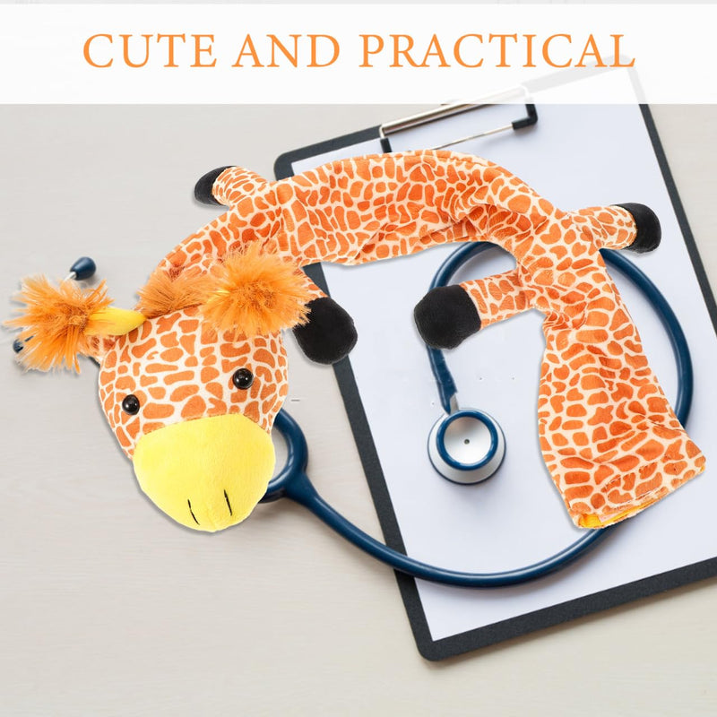 [Australia - AusPower] - Giraffe Stethoscope Cover Protective Sleeve with Soft Plush Material for Healthcare Professionals Comfortable Durable Stethoscope Accessories with Cute Animal Design for Nurses Doctors 