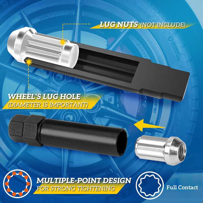 [Australia - AusPower] - 10 Spline Lug Nut Key Replacement for TA23-21/22, Compatible with Bimecc 10-Spline Lug Nuts and Lug Bolts,10 Point Spline Lug Nut Key,Passenger 21MM and 22MM Hex Drive, CR-MO 