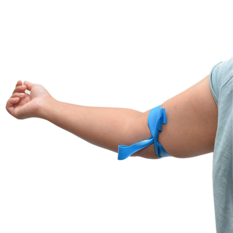 [Australia - AusPower] - Dealmed Latex-Free Tourniquets–Tear Resistant and Disposable Medical Tourniquets, 1" W x 18" L, Blue, 10 Count 