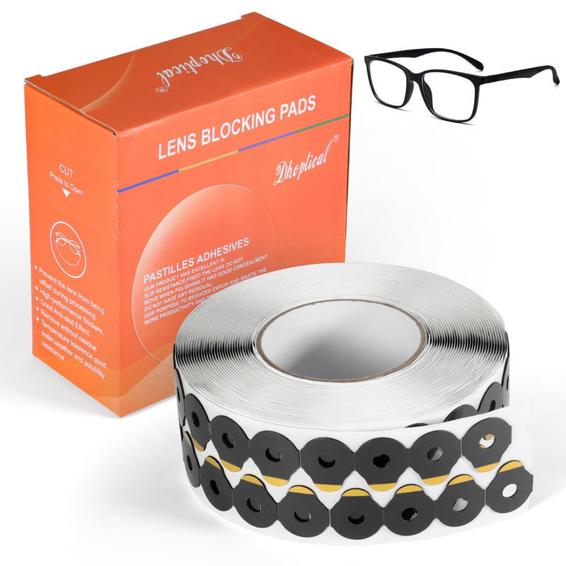 Lens Blocking Pads 1000PCS/ROLL Black for PC Lense and Ultra-Water Resistant Lens Eyeglasses Accessories (24CM*29CM)