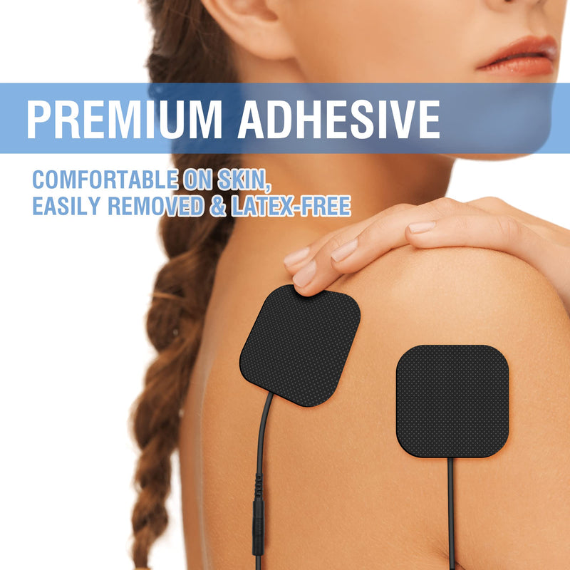 [Australia - AusPower] - TENS Unit Pads 2X2 40 Pcs Replacement Pads Electrode Patches for Electrotherapy 
