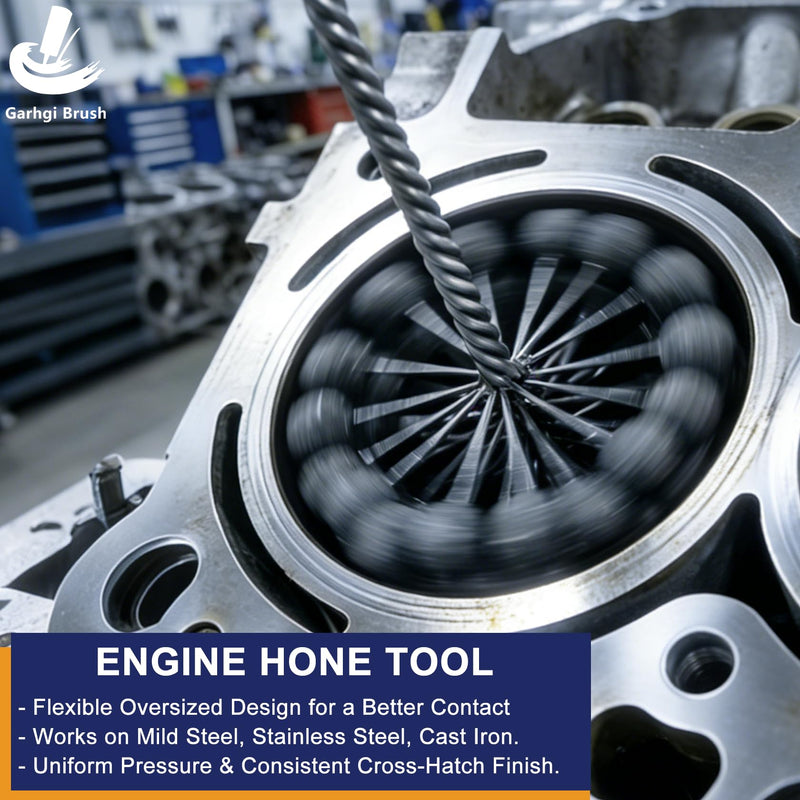 Garhgi 3.780 inch Cylinder Hone Tool Brush with 240 Grit Flexible Resilient Balls for 95mm(3.75") Automotive Engine Brake Rotor Piston Bore Restoration Crosshatching Deglazing (240 Grit, 3.78"(96mm)) 3.780"(96mm)
