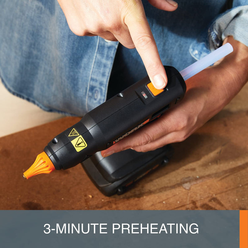 [Australia - AusPower] - Worx 20V Power Share Full-Size Hot Glue Gun WX045L.9- (Tool Only) 20V Glue Gun (Tool Only) 