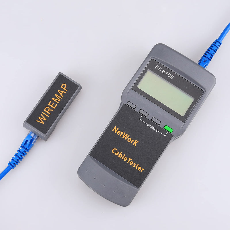 [Australia - AusPower] - Ethernet Cable Tracker LAN Multi Network Cable Tester Multifunction Line Finder Measure for CAT5 CAT6 RJ45 with Network Maintenance Collage Line Test Earphones for Cable Collage 1pcs Gray 