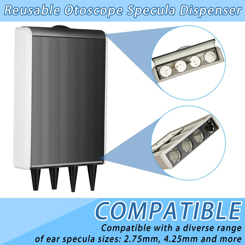 [Australia - AusPower] - Reusable Otoscope Specula Dispenser with 200 Pcs 2.75/4.25 mm Otoscope Tips Plastic Dispenser for Disposable Ear Specula 
