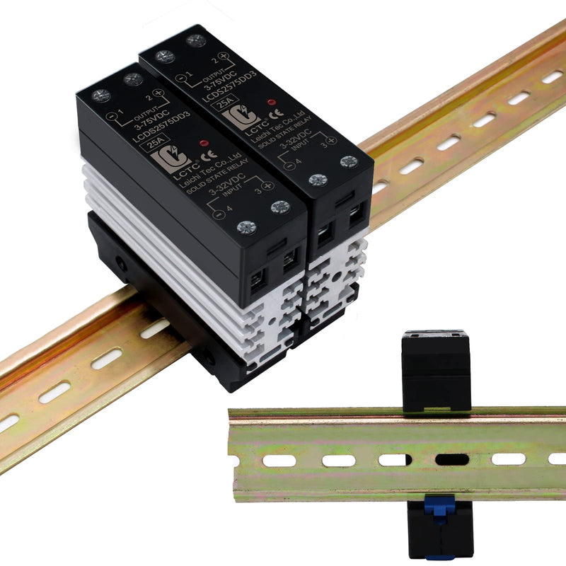 SSR 25 DD Solid State Relay DC to DC (Input 3-32V DC Output 3-75V DC) with Radiator, 25A(DC to DC 25A)