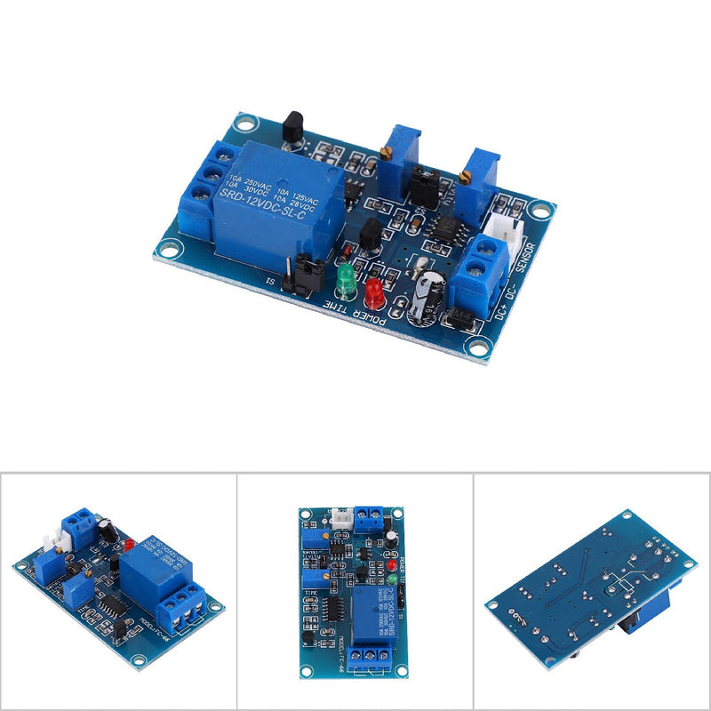 Light Sensor Relay Module, Brightness Controlled Twilight Switch with Adjustable Delay, Photoresistor Diode Protection, DC 12 V for Automatic Light Control Outdoor DC 12V