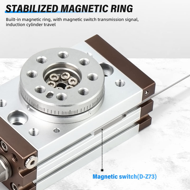 [Australia - AusPower] - TAILONZ PNEUMATIC Pneumatic Rotary Rotary 180 Degrees Cylinder Gear Type Three Position Rotating Pendulum Table Cylinder MSQB-10A 