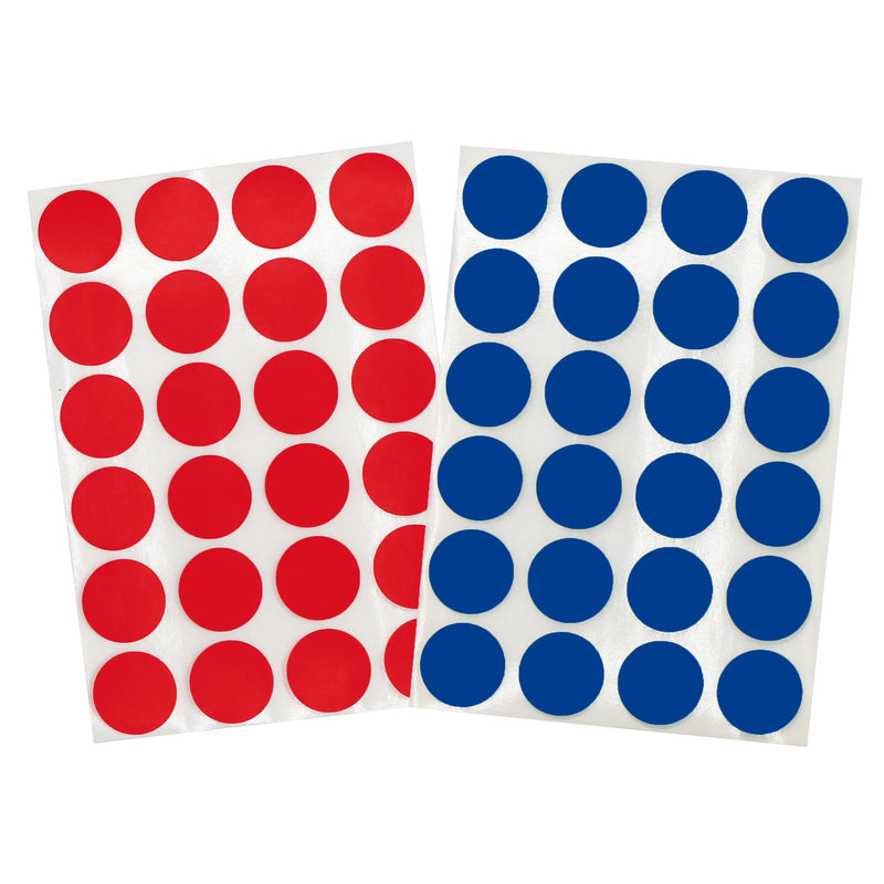 ChromaLabel 3/4 Inch Red and Blue Stickers, Round Colored Stickers Variety Pack, 100 Sheets of Office Labels - 1200 Red and Blue Dot Labels, Dark Blue and Red Sticky Dots