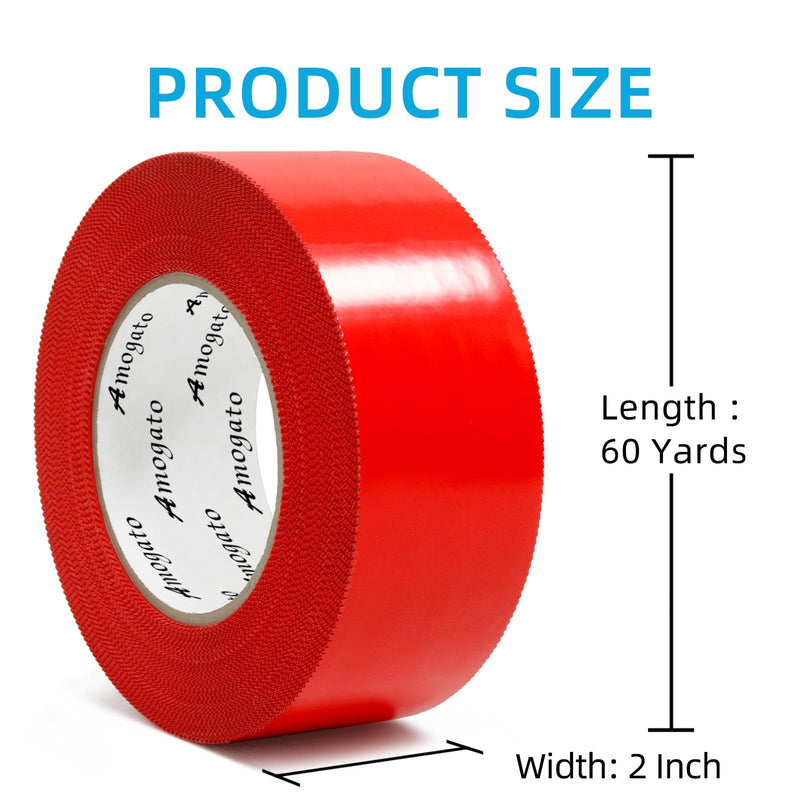 Red Stucco Tape, 2 Inch x 60 Yards, UV-Resistant Stucco Tape, Waterproof Masking Tape for Home Renovation, Surface Protection, Tile Scratch Prevention Red 1 Roll