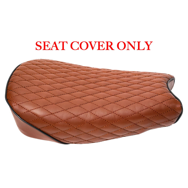 JMCHstore Brown Diamond Stitch Retro Seat Cover for Coleman ct200uex Mini Bike 196cc, Hisun ct200u-ex 200cc Trail Bike Cushion Replacement Parts