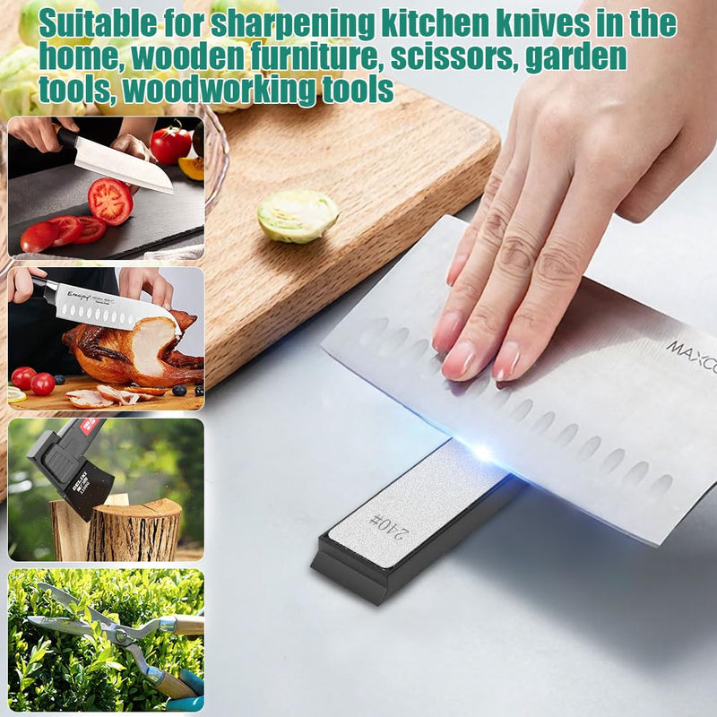 [Australia - AusPower] - Aolso Diamond Sharpening Stone, Set of 6, Diamond Whetstone, Chef's Knife Sharpening Set, Knife Sharpener Stone, for Scissor Knife Tools Outdoor from Coarse to Extra Fine 120/240/600/1000/2000/3000# 6 Pieces. 