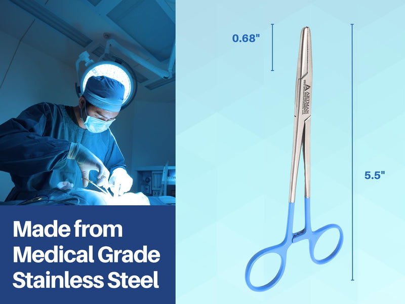 [Australia - AusPower] - Mayo Hegar Needle Holder Surgical Needle Driver by ARTMAN INSTRUMENTS (5.5 Inches Blue) 5.5 Inches Blue 