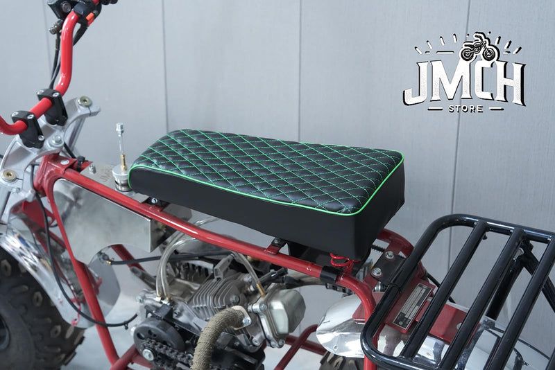 JMCHstore Green Diamond Stitch Seat Cover for Coleman ct200u Mini Bike 196cc Baja DB30, Hisun ct200u 196cc 200cc Trail Bike Cushion Replacement Parts Green Stitch