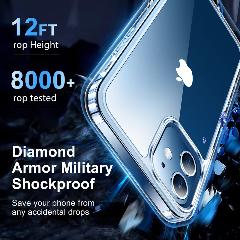 [Australia - AusPower] - Temdan for iPhone 12 Case & iPhone 12 Pro Case, [Not Yellowing] [Ultra Slim] Lightweight Thin Shockproof Phone Case for iPhone 12 Case & iPhone 12 Pro Case-Clear Crystal Clear iPhone 12/12 Pro 