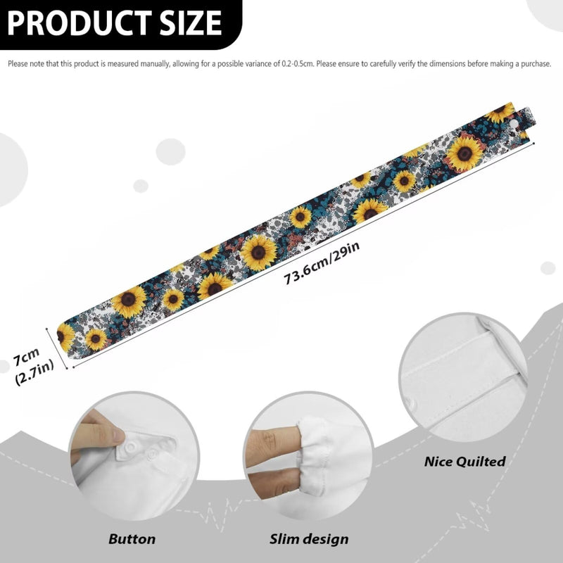 [Australia - AusPower] - Sunflower Leopard Stethoscope Cover Sleeve Animal Nurse and Doctor Stethoscope Covers Set of 2 Stethoscope Protective Cover Soft Fabric Stethoscope Accessories Sunflower Leopard 