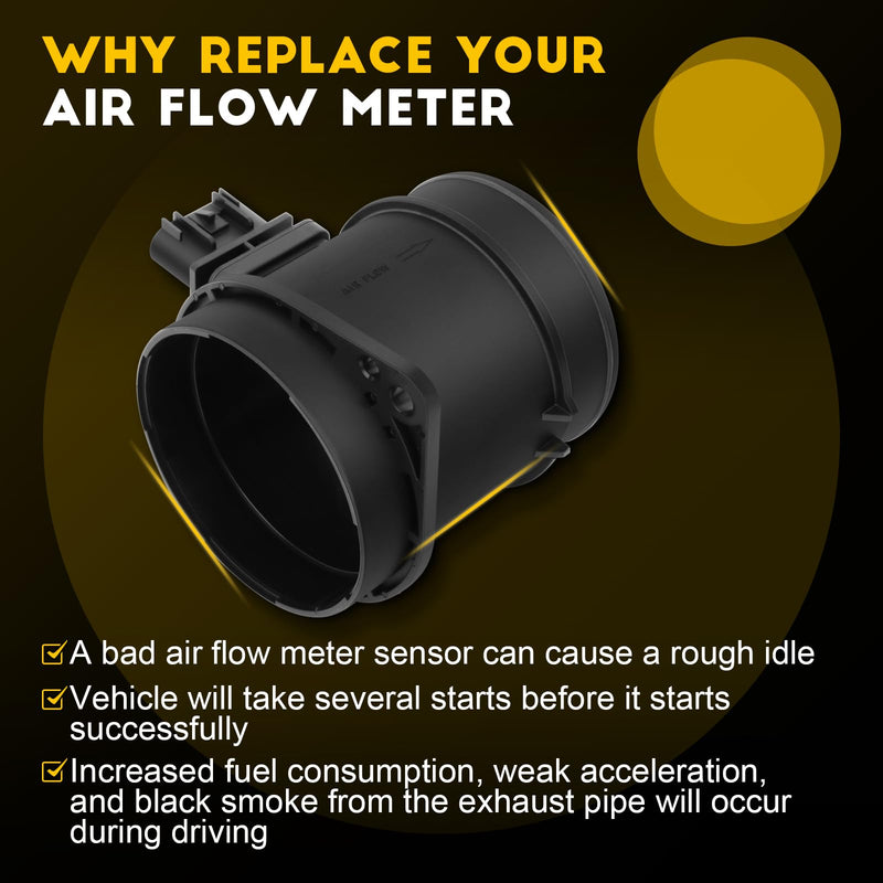 [Australia - AusPower] - OCPTY Mass Air Flow Sensor Meter MAF Fits for Cadillac CTS SRX STS, for Chevrolet Equinox Traverse,for GMC Acadia,for Pontiac Torrent,for Saturn Outlook,for Buick Enclave 5Pins 86-10160 