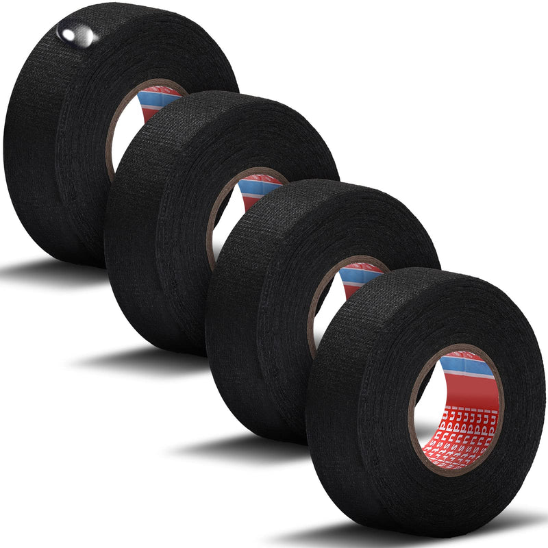 Outus Wire Harness Cloth Electrical Tesa Tape Wire Loom Harness Automotive Heat Proof Cloth Tape for Automotive Electrical Wrap Protection Insulation Cable Fixed 1 Inch x 49.2 FT(4 Rolls) 4
