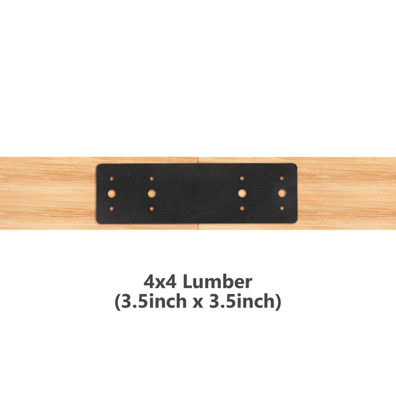 Sihnman 10" X 3" Straight Steel Flat Metal Plate (2 pc) with Powder Coating, Mending Plate, Joining Brackets, I Strap for Truss Framing