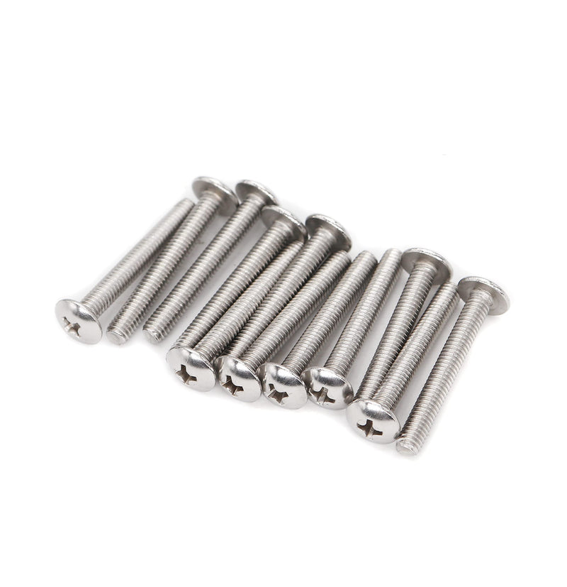 [Australia - AusPower] - 30pcs M4x35mm Truss Head Machine Screws, Phillips Drive, Full Thread, 304 Stainless Steel, Bright Finish M4 x 35mm 30pcs 