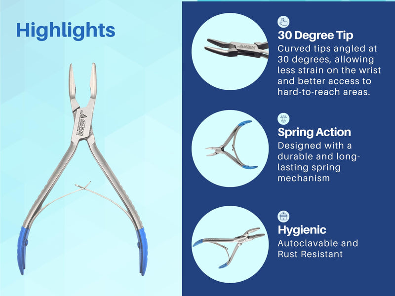 [Australia - AusPower] - Bone Rongeur 30 Degree Curved 6 Inch Blumenthal Surgical Dental Instruments by Artman Instruments 