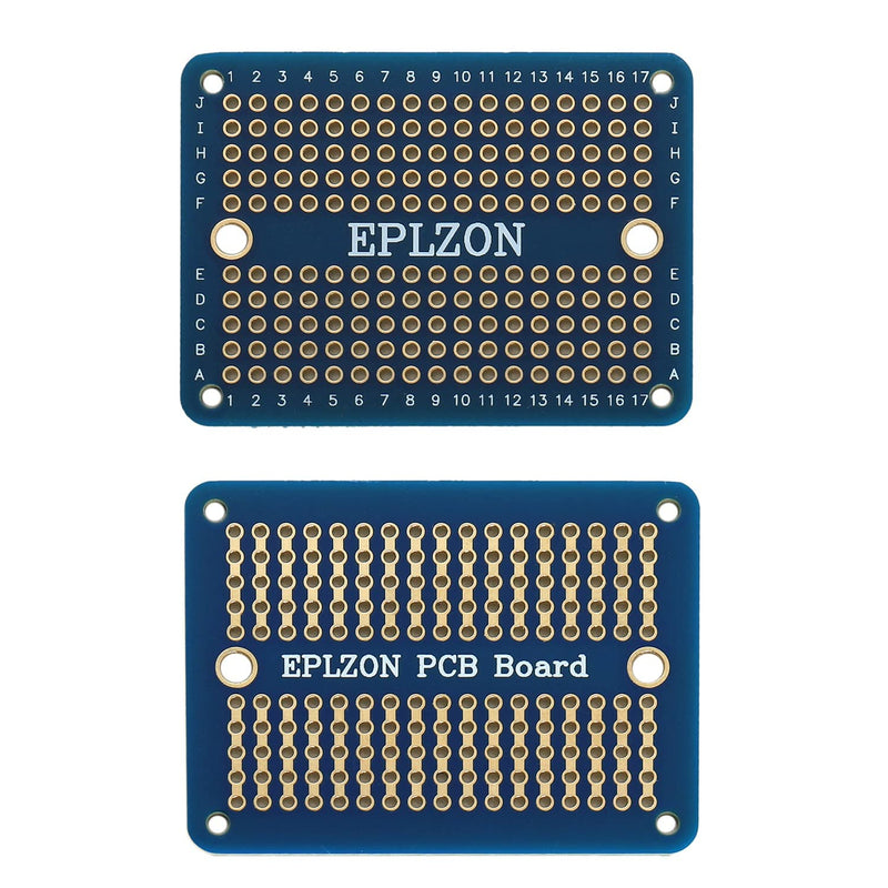 [Australia - AusPower] - Solderable Breadboard PCB Board Gold-Plated Solder Breadboard for DIY Electronics Projects apply to Arduino Soldering Projects 3.5"x2.05" (5 Pack + 2 Mini Board, blue) 