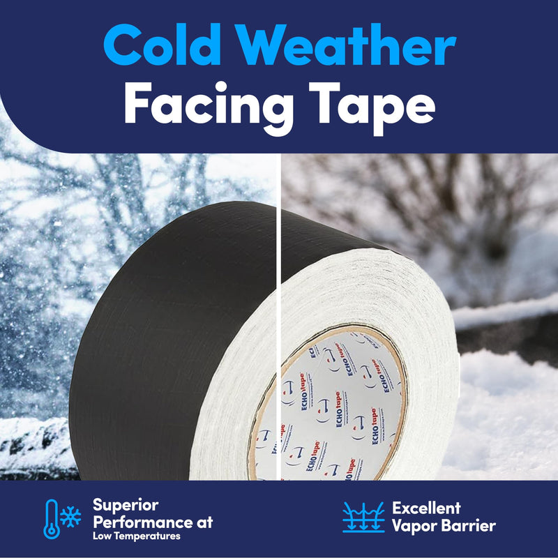 ECHOtape FS-G7735 | All Weather Lamtec WMP-10/PSK Facing Tape | Metal Building Insulation Tape | White Seam and Repair Tape | Cold Weather Acrylic Adhesive | Contractor Tape | 2.83 in x 50 yds 2.83 in x 50 yds / 72mm x 45.72m