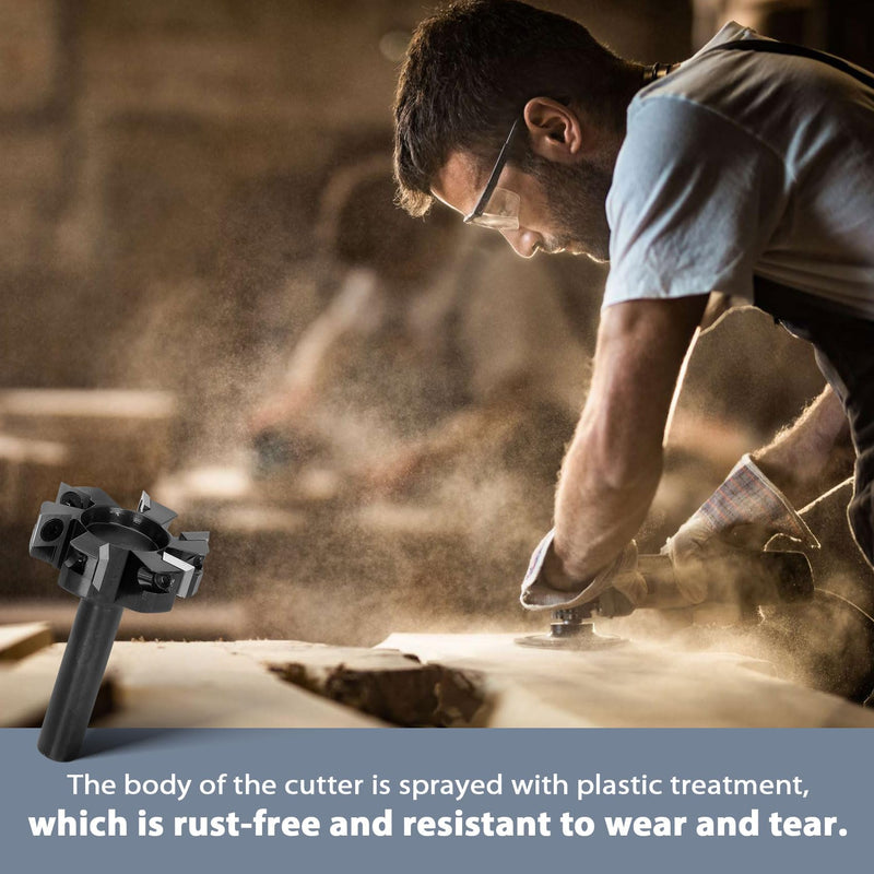 [Australia - AusPower] - CNC Spoilboard Surfacing Router Bit, 1/2" Shank 2" Cutting Diameter, Slab Flattening Router Bit Planing Bit ,6-Wings Planing bit for Wood Slab Flattening,6 Additional Screws,Upgrade Carbide 6-Wings 1/2" Shank 2" Cutting Diameter 