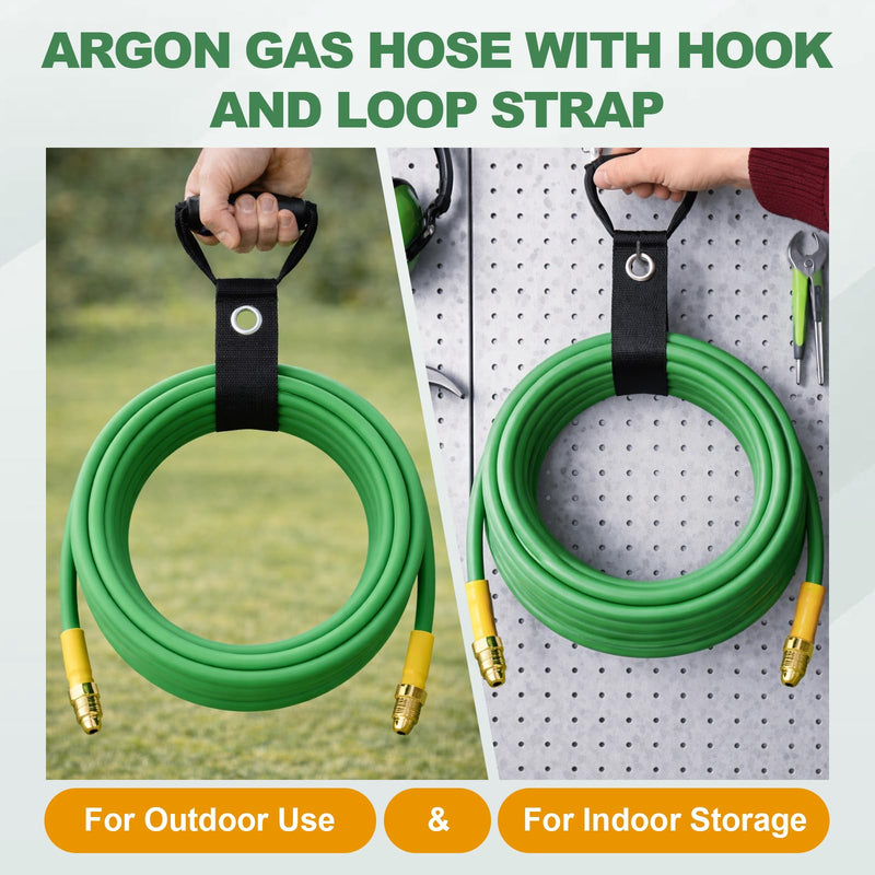 [Australia - AusPower] - 8.2FT Argon Gas Hose, Inert Gas Welding Hoses for MIG/TIG Welding Regulator, Argon CO2 Gas Regulator Adapter Hose for MIG/TIG Welder Flowmeter 1/4", 5/8" UNF-18RH Argon Gas Fitting for MIG, TIG, Etc 8.2FT 
