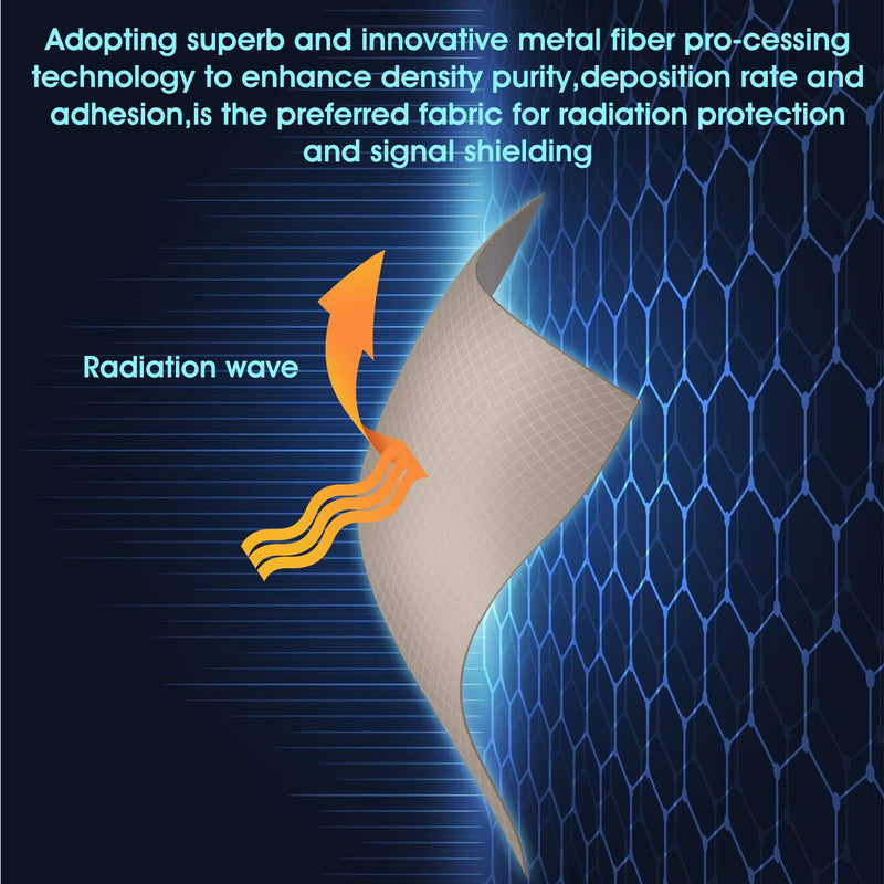 Tatuo 3 Rolls 1 Roll Faraday Fabric 79" x 42.5" Emf Shield Protection Emf Blocker Faraday Tape for Anti Radiation, EMI Isolation, Signal Blocking, Wi-Fi Jammer
