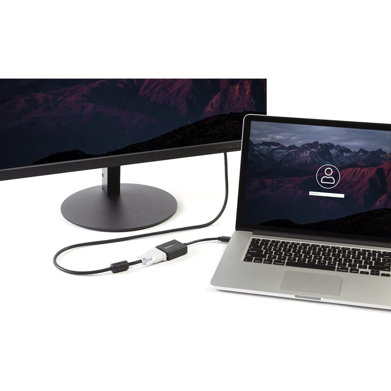 [Australia - AusPower] - StarTech.com Mini DisplayPort to DVI Adapter - Mini DP to DVI-D Converter - 1080p Video - VESA Certified - mDP or Thunderbolt 1/2 Mac/PC to DVI Monitor - mDP 1.2 to DVI Single-Link Dongle (MDP2DVI) Black 