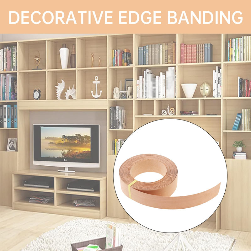 Beech Edge Banding,2 Inch X 50 Feet Wood Veneer Strips Iron-on for DIY Cabinet Repair Furniture Restoration Real Wood Trim Grain Tape (Beech, 2 Inch X 50 Feet) Beech