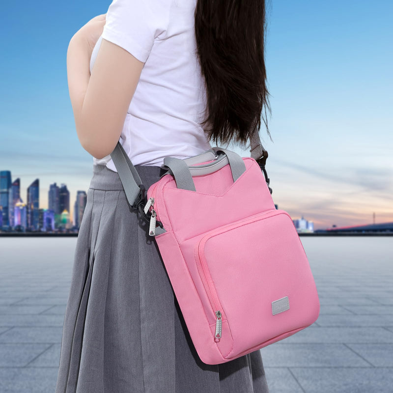 [Australia - AusPower] - 9-11 Inch Tablet Bags for Women, Padded Carrying Sleeve Case for iPad Pro 11 (2022-2018), iPad 10.9 (10th Gen), iPad Air (5/4th Gen), Galaxy Tab S9/S8 (Pink) Pink 