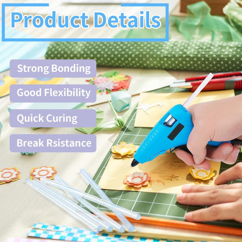 [Australia - AusPower] - Mini Hot Glue Sticks, Clear Glue Gun Sticks for Metal, Wood, Glass DIY Art Craft & School Projects Craft, Bond (90 Pcs 4" X 0.27") 4" X 0.27" 