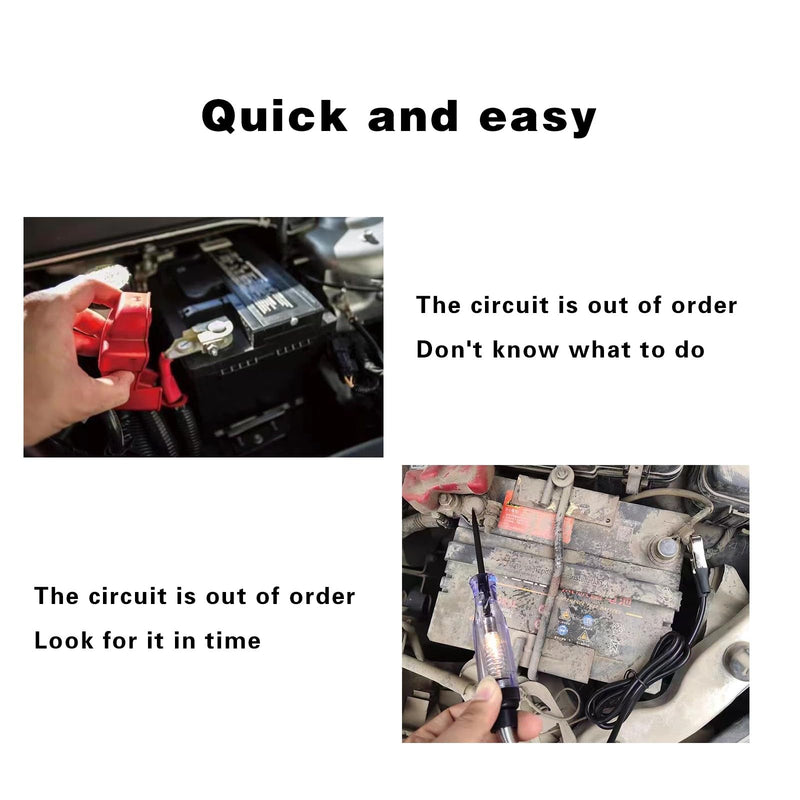 [Australia - AusPower] - 1 PC Car Digital Display LED Circuit Test Pen, Circuit Detection 3V-70V Multi-Functional Induction Long Probe, Voltage Continuity Test for Wires Fuse Socket, Universal for Most Cars (Black) 1 PC #3V-70V Black 