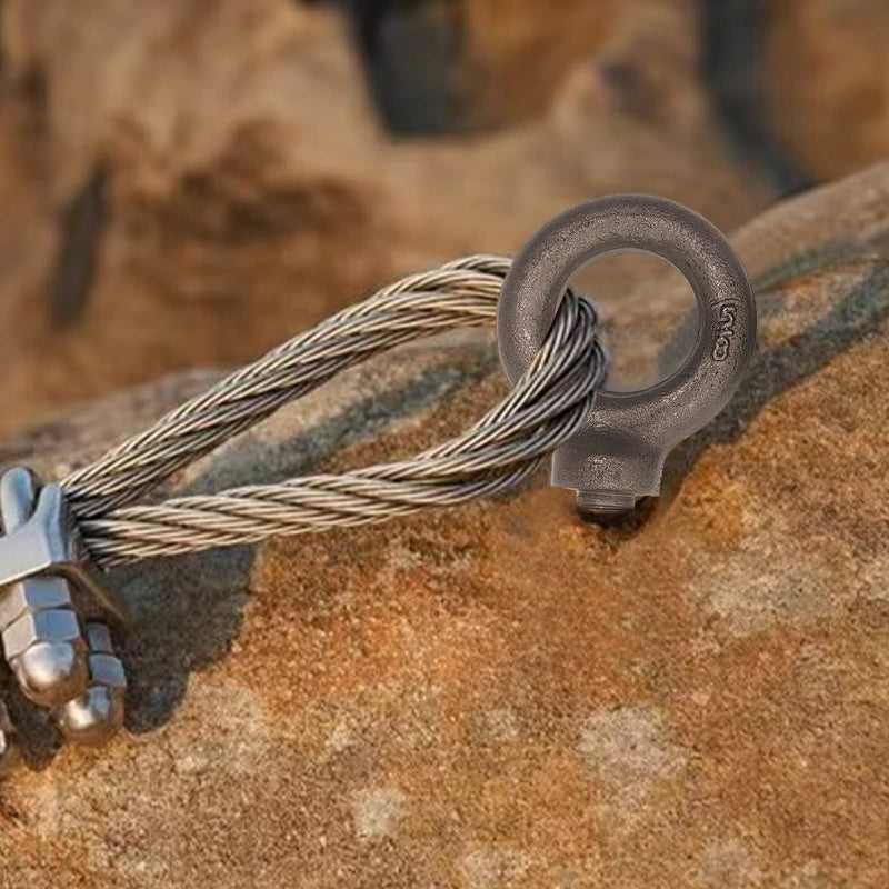 [Australia - AusPower] - Lifting Shoulder Eye Bolt 5/8"-11 X 1-1/4" 2 Pcs, Industrial Grade Heavy Duty Forged Steel for Truck Tractor Bucket Use As Towing&Pulling Point 5/8“-11 