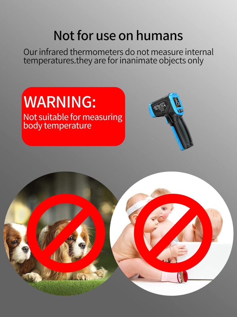 [Australia - AusPower] - G600A Infrared Thermometer Gun Laser IR Temp Gauge, Handheld Heat Temperature Gun with Adjustable Emissivity & Max Measure for Cooking, Grill & Engine | -58F to 1112F | NOT for Humans 
