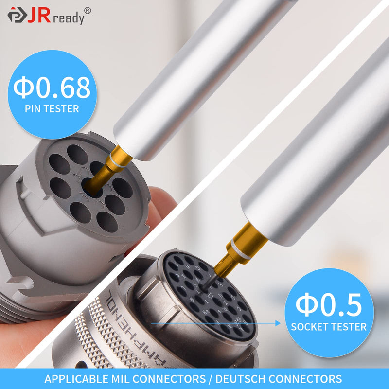 [Australia - AusPower] - JRready ST5244-HT250 Retention Dynamometer Kit, HT250-3 Electrical Tension Tester Tool with Socket & Pin Tester Tips Provides The Correct Positioning for 20# 22# Contacts 
